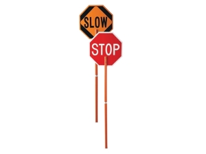 SIGN, STOP/SLOW, 24"x24" PADDLE, 72"