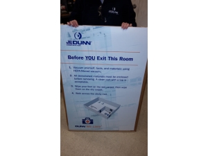 WE CARE POSTER, 30"X45", EXITING ROOM, ENGLISH