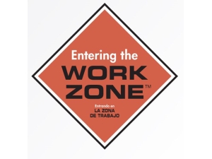 SIGN, ENTERING THE WORK ZONE,BILINGUAL, 24"x24"