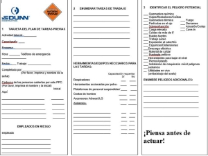 JSA PRE-TASK PLAN CARD, SPANISH, 100/PK