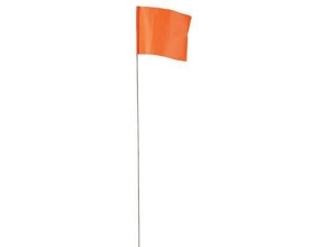 FLAGS, STAKE, 21" GLO ORANGE, 2.5"x3.5", 100/BUNDLE
