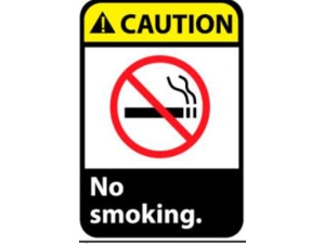 SIGN, NO SMOKING, 10x14