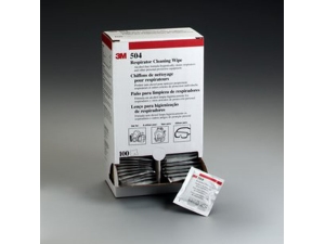 WIPES FOR RESPIRATOR FILTERS, 3M 504, 8"X11", 100/BX