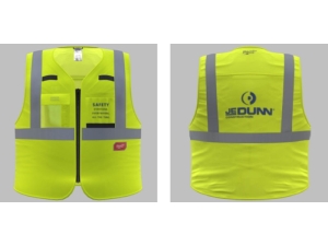 VEST, SAFETY, JE DUNN, LIME, MW 48-73-5024, 4XL/5XL